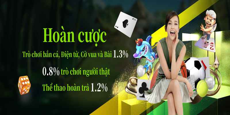 Hoàn cược lên đến 1,3%